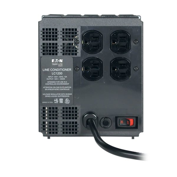 Tripp Lite LC1200 Acondicionador de Línea 1200W 120V - Regulador Automático de Voltaje (AVR), Proteccción contra Sobretensiones de CA, 4 Tomacorrientes - Imagen 2