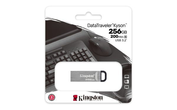Kingston Technology DataTraveler Kyson unidad flash USB 256 GB USB tipo A 3.2 Gen 1 (3.1 Gen 1) Plata - Imagen 4