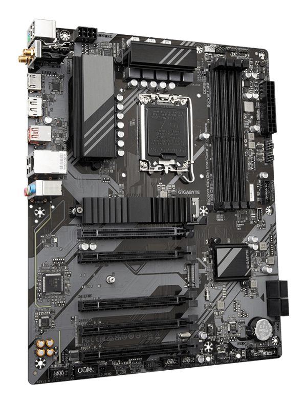 GIGABYTE B760 DS3H AX Placa Base - Compatible con procesadores Intel Core de 14ª generación, VRM digital de 8+2+1 fases, hasta 7600MHz DDR5 (OC), 2x PCIe 4.0 M.2, Wi-Fi 6E, LAN GbE, USB 3.2 Gen 2x2 - Imagen 3