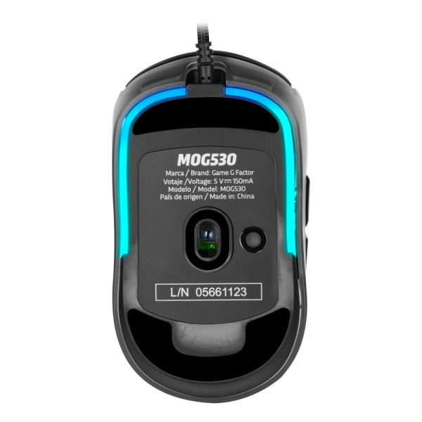 Game Factor MOG530-BK ratón Juego Ambidiestro USB tipo A 12000 DPI - Imagen 4