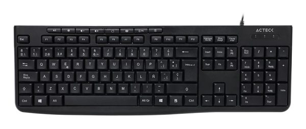 Acteck Inspire Prime TA222 teclado Hogar / Oficina USB QWERTY Español Negro