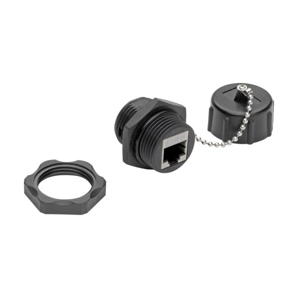 Tripp Lite N206-BC01-IND Acoplador de Mampara RJ45 para Cat5 / Cat6, Hembra a Hembra, Blindado, Industrial, Tapa Contra el Polvo - IP68, TAA - Imagen 2