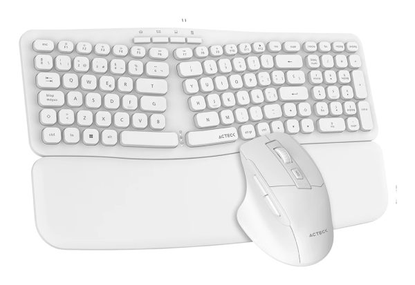 Acteck Creator Ultra Confort MK650 teclado Ratón incluido Hogar / Oficina RF inalámbrico QWERTY Español Blanco - Imagen 2