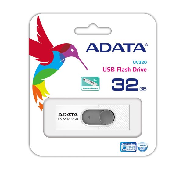 ADATA UV220 unidad flash USB 32 GB USB tipo A 2.0 Gris, Blanco - Imagen 3