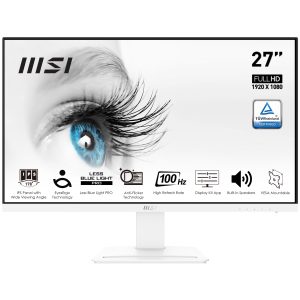 MSI Pro MP273AW monitor de computadora 68.6 cm (27") 1920 x 1080 Pixeles Full HD LED Blanco