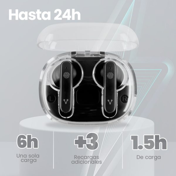 Vorago ESB-401 auricular y casco Auriculares Inalámbrico Dentro de oído Llamadas/Música Bluetooth Negro - Imagen 3