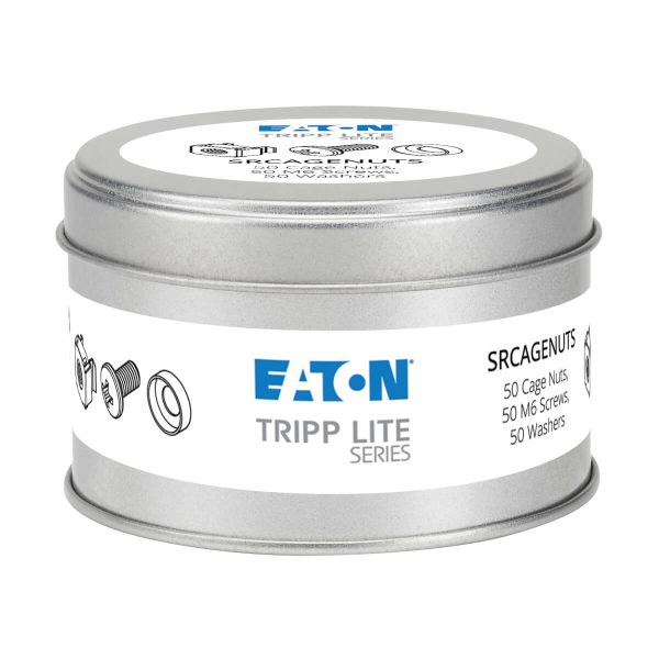 Tripp Lite SRCAGENUTS Kit de hardware de orificios cuadrados SmartRack con 50 tornillos M6 y arandelas - Imagen 2