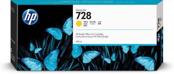 HP Cartucho de tinta DesignJet 728 amarillo de 300 ml - Imagen 4