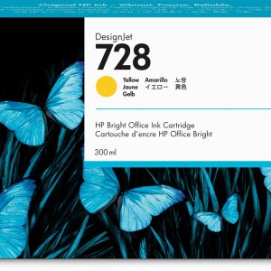 HP Cartucho de tinta DesignJet 728 amarillo de 300 ml