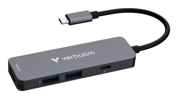 Verbatim 32155 hub de interfaz USB 3.2 Gen 1 (3.1 Gen 1) Type-C 5000 Mbit/s Gris