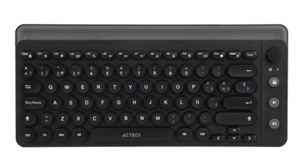 Acteck AC-934183 teclado Universal Bluetooth QWERTY Español Negro, Gris - Imagen 2