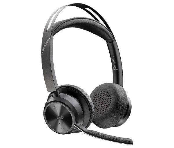 Poly Auriculares Voyager Focus 2 USB-C-C con certificación Microsoft Teams + adaptador USB-C/A