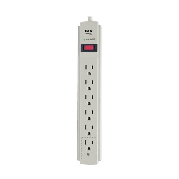 Tripp Lite TLP604 Supresor de Sobretensiones con 6 Tomacorrientes, 1.22 m [4 pies] Cable, 790 Joules, LED de Diagnóstico, Gabinete Gris Claro - Imagen 4