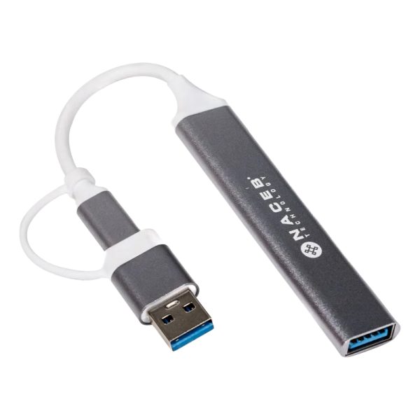 Naceb Technology NA-0124 nodo concentrador USB Tipo C Plata - Imagen 3