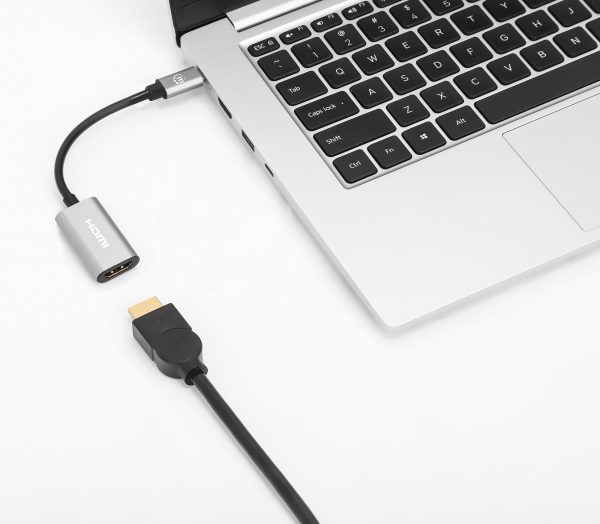 Manhattan 153973 adaptador de cable de vídeo 0.11 m USB Tipo C HDMI Gris - Imagen 4