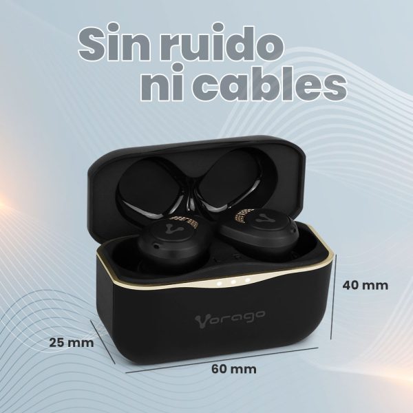 Vorago ESB-600-ANC auricular y casco Auriculares True Wireless Stereo (TWS) Dentro de oído Llamadas/Música/Deporte/Uso diario Bluetooth Negro - Imagen 2