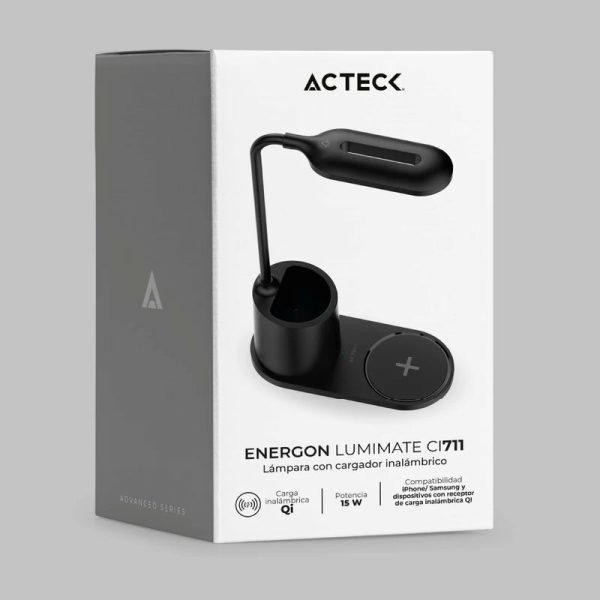 Acteck Energon Lumimate CI711 Smartphone Negro USB Cargador inalámbrico Interior - Imagen 3