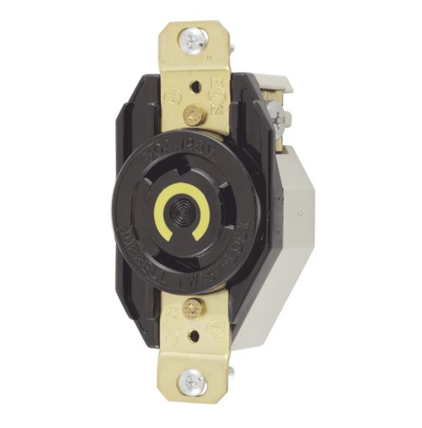 Hubbell HUB-HBL-2610 tomacorriente NEMA L5-30R Negro, Metálico - Imagen 2
