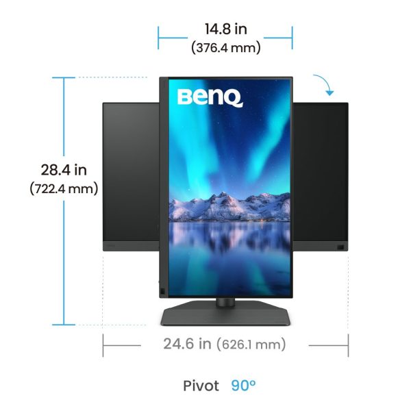 BenQ SW242Q monitor de computadora 61.2 cm (24.1") 2560 x 1600 Pixeles WQXGA LED Negro - Imagen 4