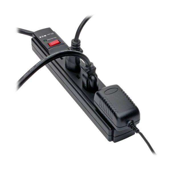 Tripp Lite TLP606B Supresor de Sobretensiones Protect It! de 6 Tomacorrientes, Cable de 1.83 m [6 pies], 790 Joules, LED de Diagnóstico, Gabinete Negro - Imagen 2