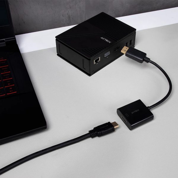 Acteck Gate 14V DH696 USB Tipo C 10200 Mbit/s Negro - Imagen 3
