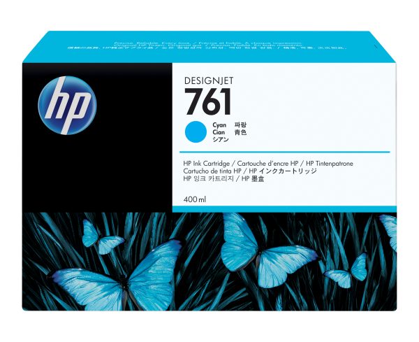 HP Cartucho de tinta DesignJet 761 de 400 ml cian