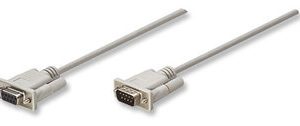 Manhattan 1.8m DB9 cable de serie Gris 1,8 m