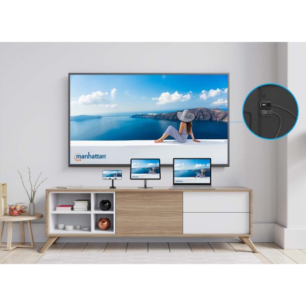 Manhattan 208420 extensor audio/video Transmisor y receptor de señales AV Negro - Imagen 4