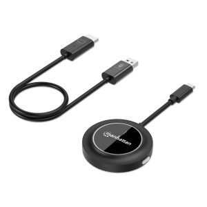 Manhattan 208420 extensor audio/video Transmisor y receptor de señales AV Negro