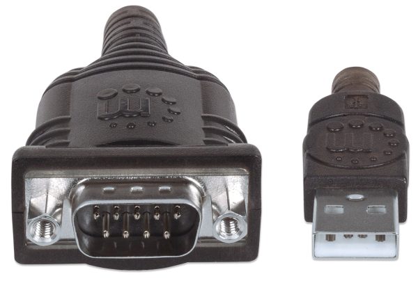 Manhattan 151856 cable de serie Plata 0,45 m USB A Serial/COM/RS232/DB9 - Imagen 3