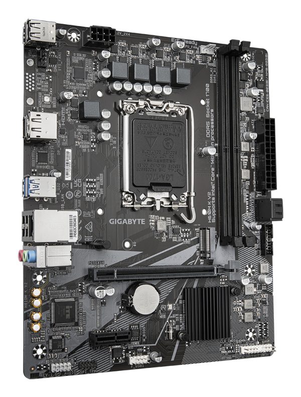 GIGABYTE H610M K V2 Placa base - Procesadores Intel Core 14ª generación, hasta 5600 MHz DDR5, 1xPCIe 3.0 M.2, LAN 1GbE, USB 3.2 Gen 1 - Imagen 3