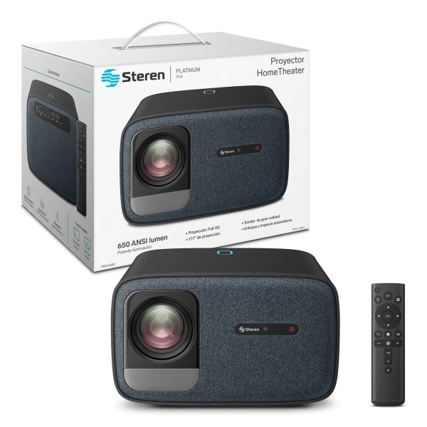 Steren PRO-6000 videoproyector Proyector de alcance estándar 650 lúmenes ANSI 1080p (1920x1080) Negro - Imagen 2