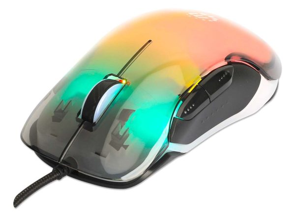 Manhattan 190381 ratón Universal Ambidextro USB tipo A Óptico 12800 DPI