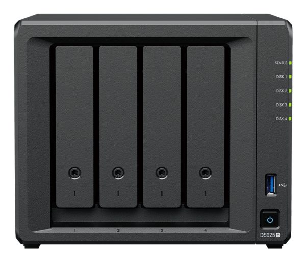 Synology DiskStation DS925+ servidor de almacenamiento NAS Ryzen Embedded V1500B 4 GB DDR4 0 TB Negro - Imagen 2