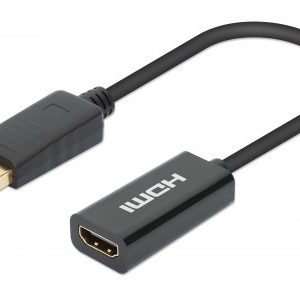 Manhattan 153713 cambiador de género para cable DisplayPort HDMI Negro