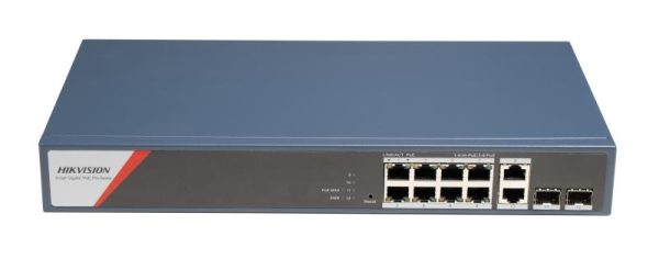 Hikvision DS-3E1512HP-SI-8P2T2F switch Gestionado Gigabit Ethernet (10/100/1000) Energía sobre Ethernet (PoE) Azul - Imagen 2