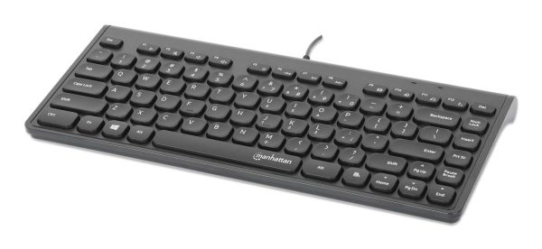 Manhattan 180702 teclado Oficina USB QWERTY Negro