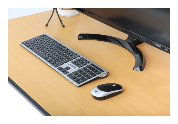 Manhattan 180788 teclado Ratón incluido Universal RF inalámbrico QWERTY Negro, Plata - Imagen 3