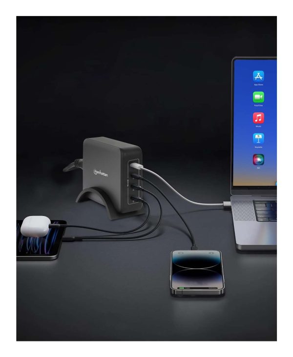 Manhattan 102667 cargador de dispositivo móvil Teléfono móvil, Portátil, Consola de juegos portátil, Smartphone, Tableta Negro Corriente alterna Carga rápida Interior - Imagen 3