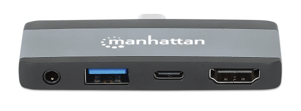 Manhattan 190404 base para portátil y replicador de puertos Alámbrico USB 3.2 Gen 2 (3.1 Gen 2) Type-C Gris - Imagen 3