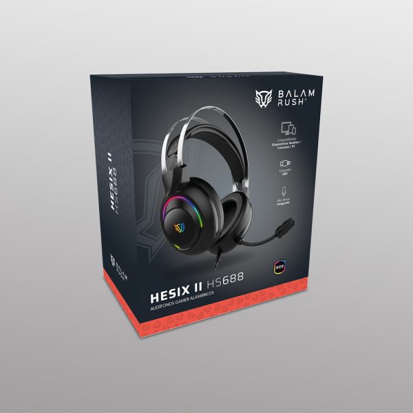 Balam Rush BR-941204 auricular y casco Auriculares Alámbrico Diadema Juego Negro - Imagen 3