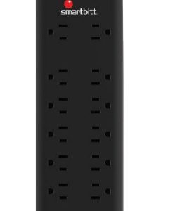 Smartbitt SBSS-B12-5U regulador de voltaje 12 salidas AC 125 V Negro
