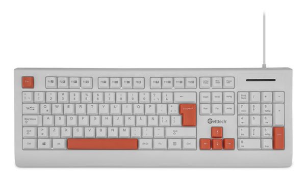 Getttech GGK-ESMWR-02-WH teclado Universal USB Blanco