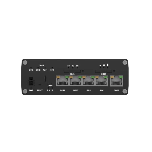 Teltonika RUTM51 router inalámbrico Gigabit Ethernet Doble banda (2,4 GHz / 5 GHz) 5G Negro - Imagen 4