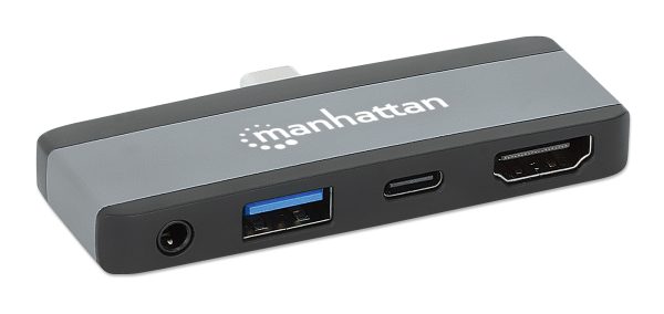 Manhattan 190404 base para portátil y replicador de puertos Alámbrico USB 3.2 Gen 2 (3.1 Gen 2) Type-C Gris - Imagen 4