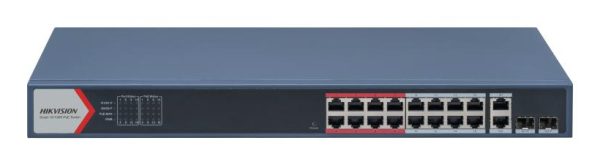 Hikvision DS-3E1318P-EI switch Gestionado Fast Ethernet (10/100) Energía sobre Ethernet (PoE) 1U Azul - Imagen 2