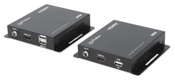 Manhattan 208413 extensor audio/video Transmisor y receptor de señales AV Negro
