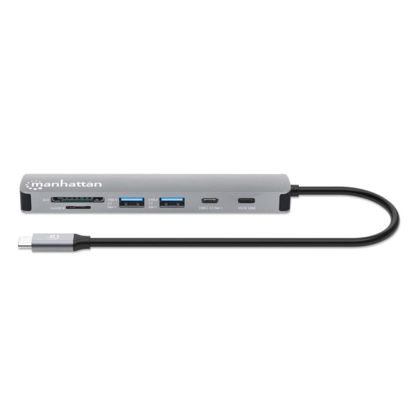 Manhattan 190442 base para portátil y replicador de puertos Alámbrico USB 3.2 Gen 1 (3.1 Gen 1) Type-C Gris - Imagen 4