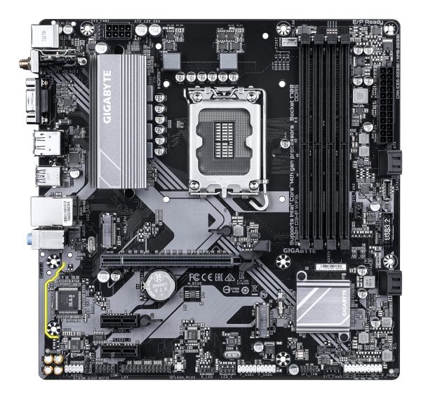 GIGABYTE B760M D3HP WIFI6 Placa base - Compatible con procesadores Intel Core 14ª generación, VRM digital de 4+1+1 fases, hasta 5600 MHz DDR5, 2x M.2 PCIe 4.0, Wi-Fi 6, LAN GbE, USB 3.2 Gen 1 - Imagen 2