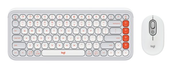 Logitech POP Icon Combo teclado Ratón incluido Universal Bluetooth QWERTY Español Naranja, Blanco